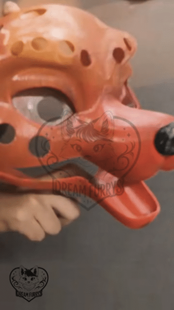 3D-printed fursuit head
